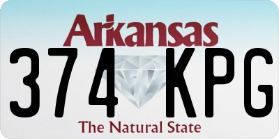 AR license plate 374KPG