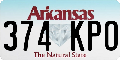 AR license plate 374KPO