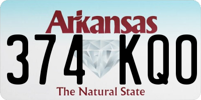 AR license plate 374KQO