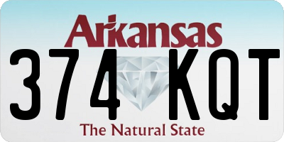 AR license plate 374KQT