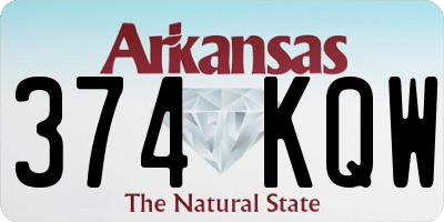 AR license plate 374KQW