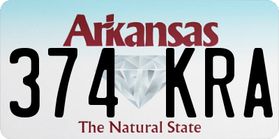 AR license plate 374KRA