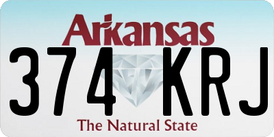AR license plate 374KRJ