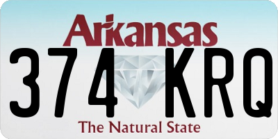 AR license plate 374KRQ
