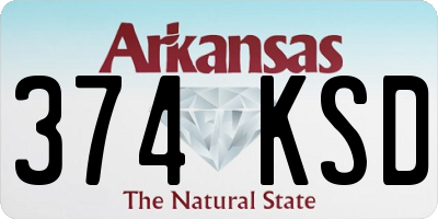 AR license plate 374KSD