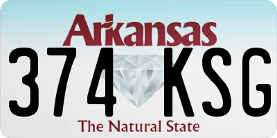 AR license plate 374KSG