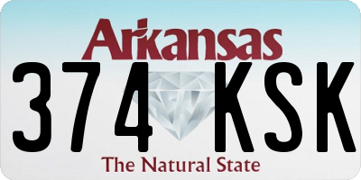 AR license plate 374KSK