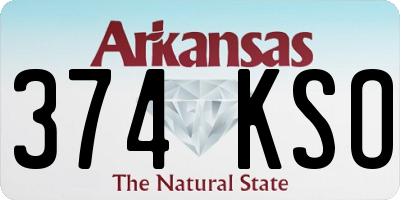 AR license plate 374KSO