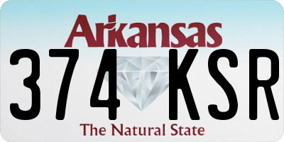 AR license plate 374KSR