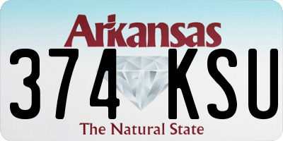 AR license plate 374KSU