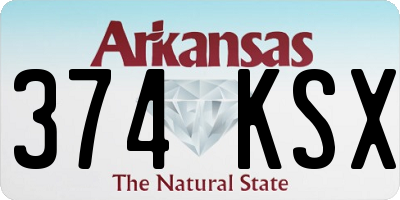 AR license plate 374KSX
