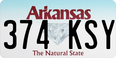 AR license plate 374KSY