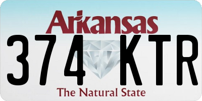 AR license plate 374KTR
