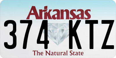 AR license plate 374KTZ