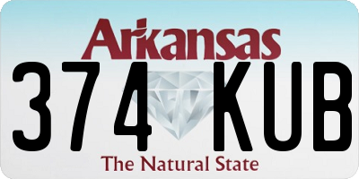 AR license plate 374KUB