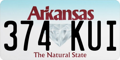 AR license plate 374KUI