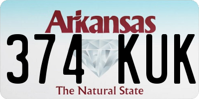 AR license plate 374KUK