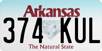 AR license plate 374KUL
