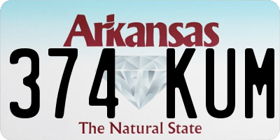 AR license plate 374KUM