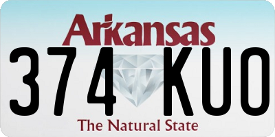 AR license plate 374KUO