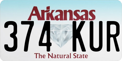 AR license plate 374KUR