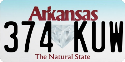 AR license plate 374KUW
