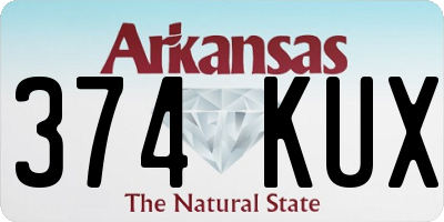 AR license plate 374KUX