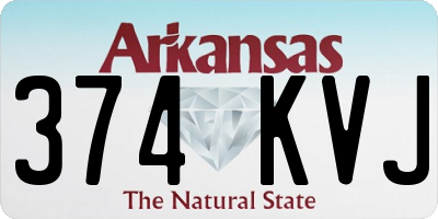 AR license plate 374KVJ