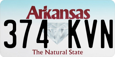 AR license plate 374KVN