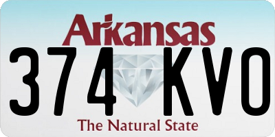 AR license plate 374KVO
