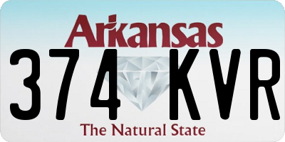 AR license plate 374KVR