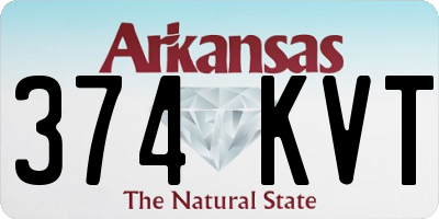 AR license plate 374KVT