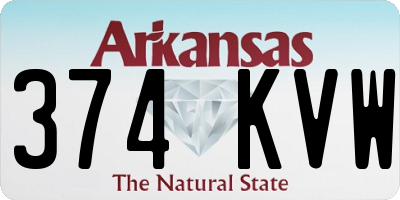 AR license plate 374KVW