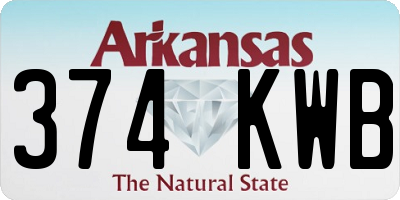 AR license plate 374KWB