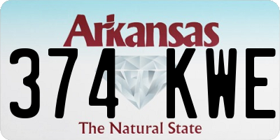 AR license plate 374KWE