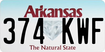 AR license plate 374KWF