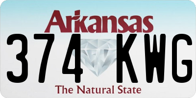 AR license plate 374KWG