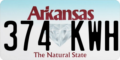 AR license plate 374KWH