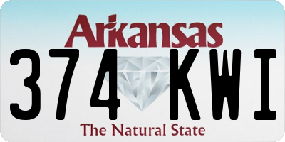 AR license plate 374KWI