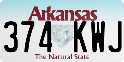 AR license plate 374KWJ