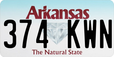 AR license plate 374KWN