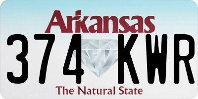 AR license plate 374KWR