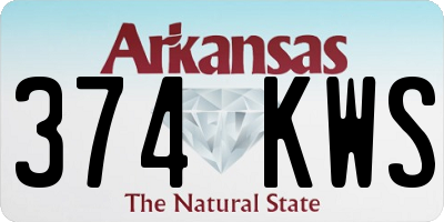 AR license plate 374KWS
