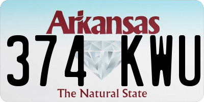 AR license plate 374KWU