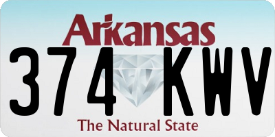 AR license plate 374KWV