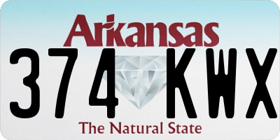 AR license plate 374KWX