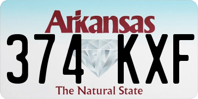 AR license plate 374KXF