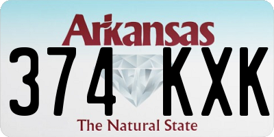 AR license plate 374KXK