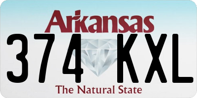 AR license plate 374KXL