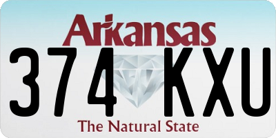 AR license plate 374KXU